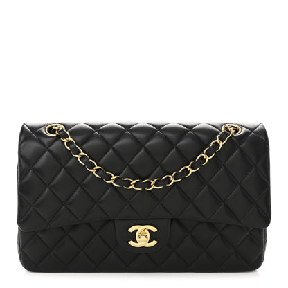 Chanel Lambskin Quilted Medium Double Flap Black 1 of 11