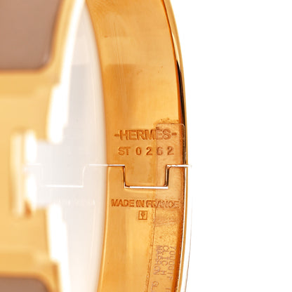 Hermes Enamel Narrow Clic Clac H Bracelet PM Marron Glace 4 of 5