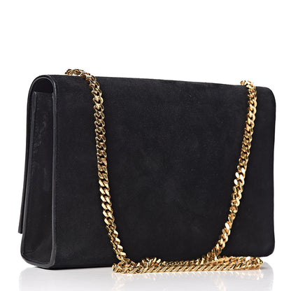 Saint Laurent Suede Medium Monogram Kate Tassel Shoulder Bag Black 4 of 15