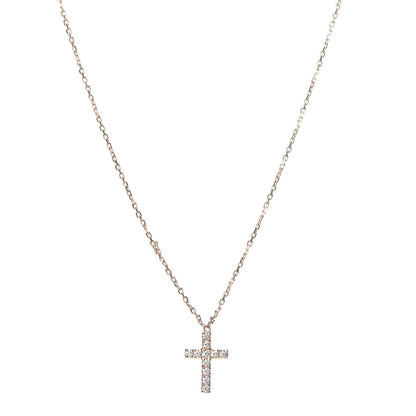 Cartier 18K Pink Gold Diamond Symbols Cross Pendant Necklace 1 of 6