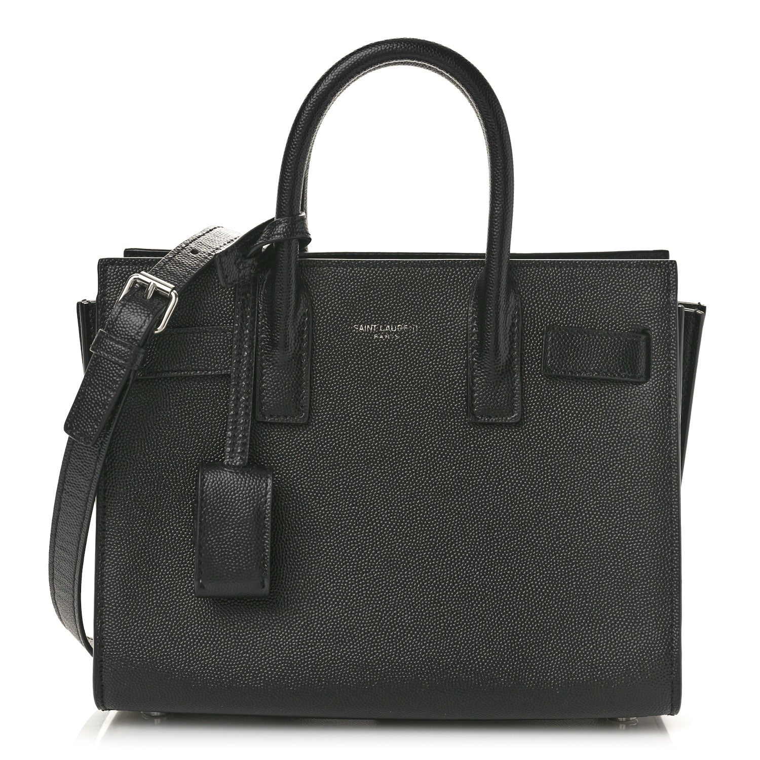 Saint Laurent Grained Calfskin Nano Sac De Jour Black 1 of 10