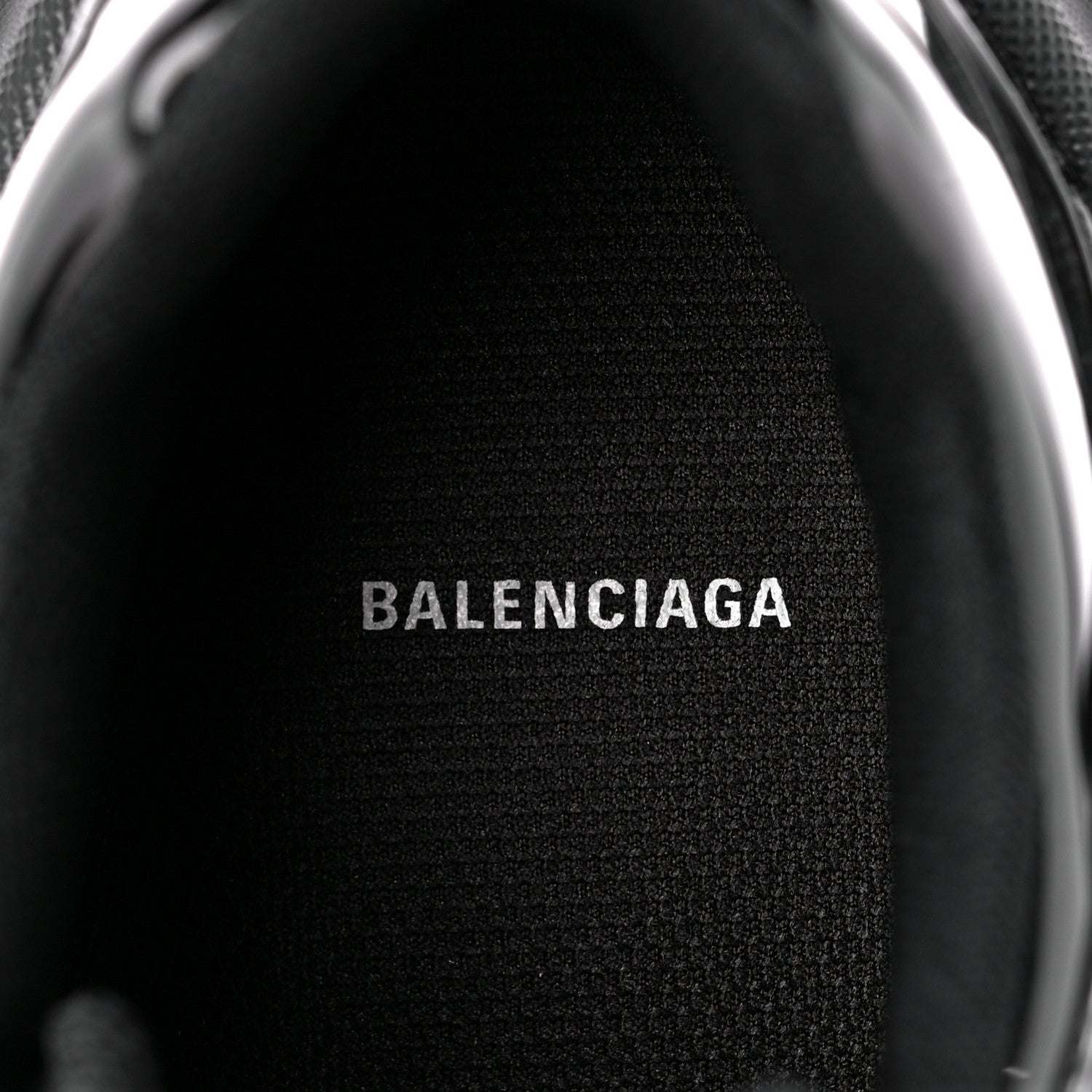 Balenciaga Shiny Rubber Mens Triple S Sneakers 42 Black 7 of 8