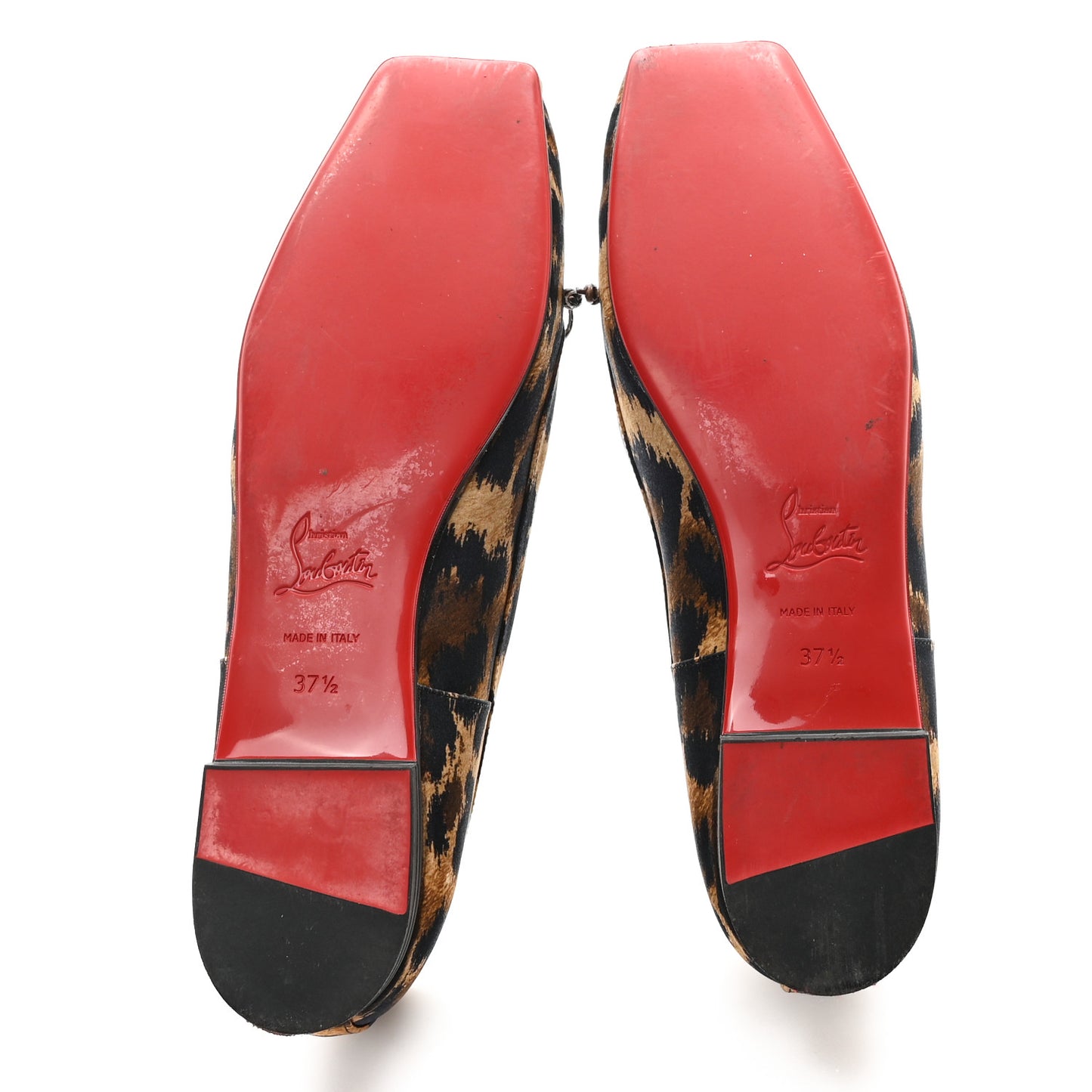 Crepe Satin Leopard Mamadrague Flats 37.5 Brown