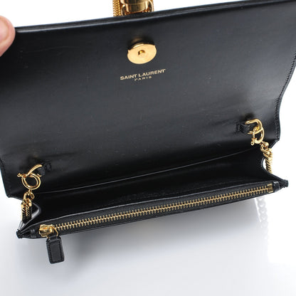 Saint Laurent Smooth Calfskin Medium Classic Monogram Kate Tassel Satchel Black 5 of 6