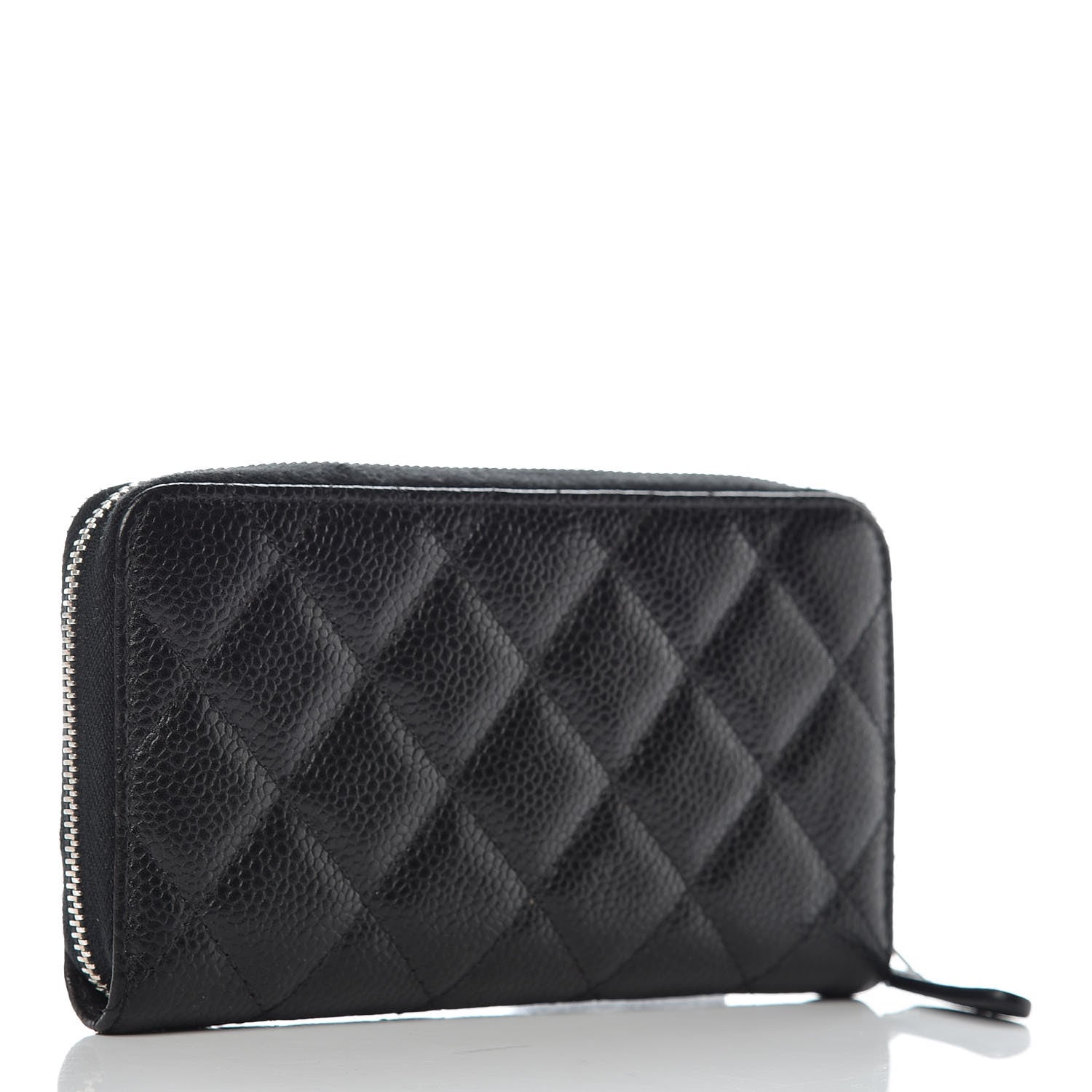 Chanel Caviar Quilted Small Gusset Zip Around Wallet Black 3 of 11