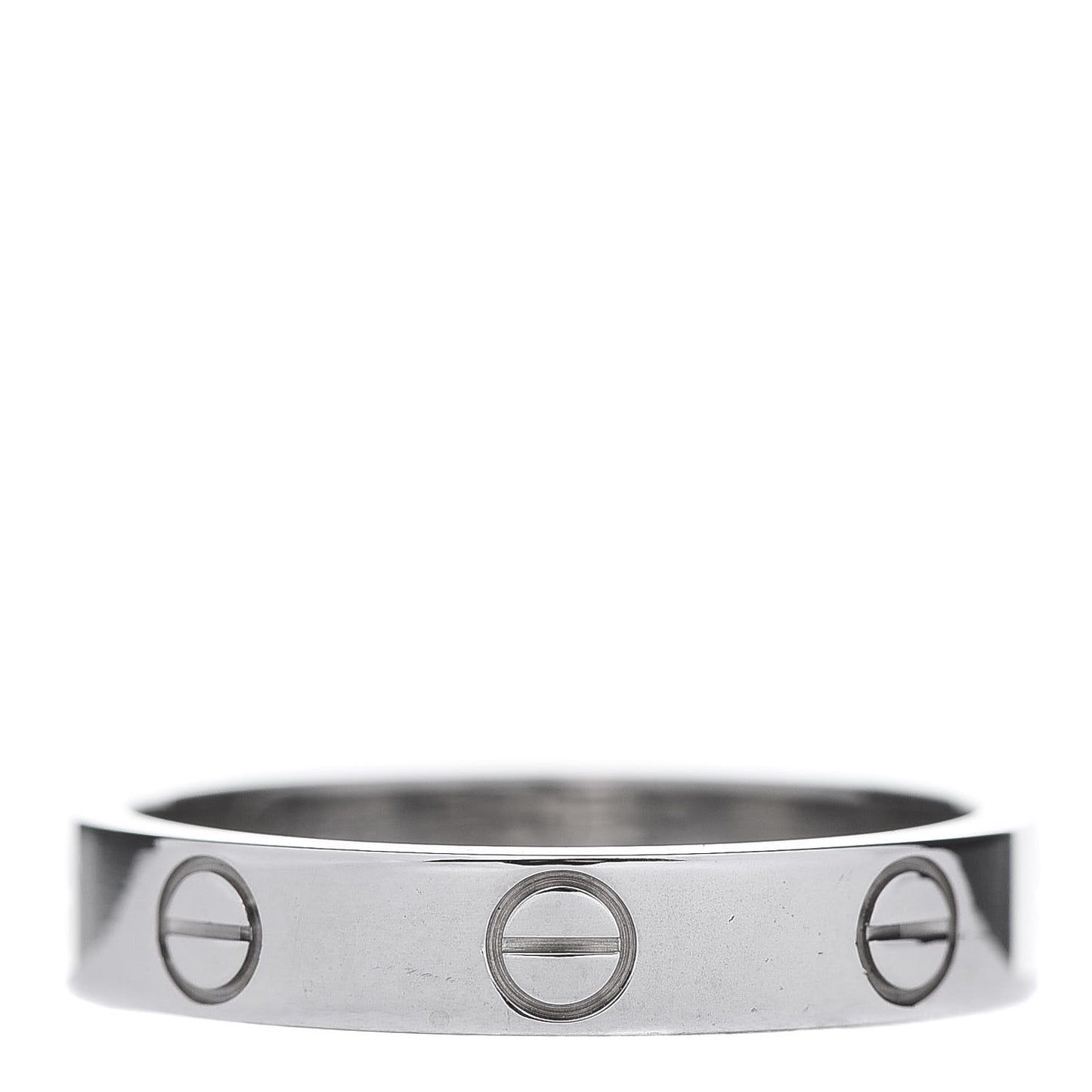 18K White Gold 3.5mm LOVE Wedding Band Ring 53 6.25