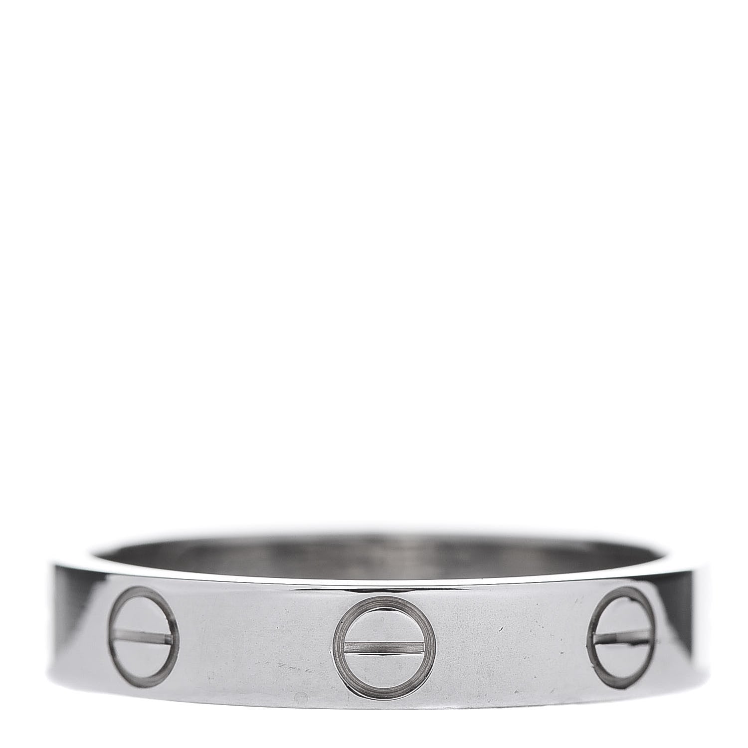 Cartier 18K White Gold 3.5mm LOVE Wedding Band Ring 53 6.25 1 of 4
