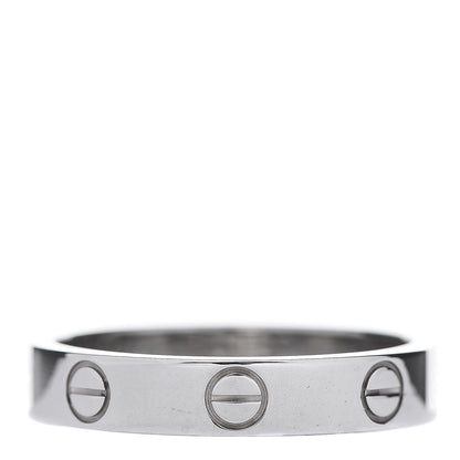Cartier 18K White Gold 3.5mm LOVE Wedding Band Ring 53 6.25 1 of 4