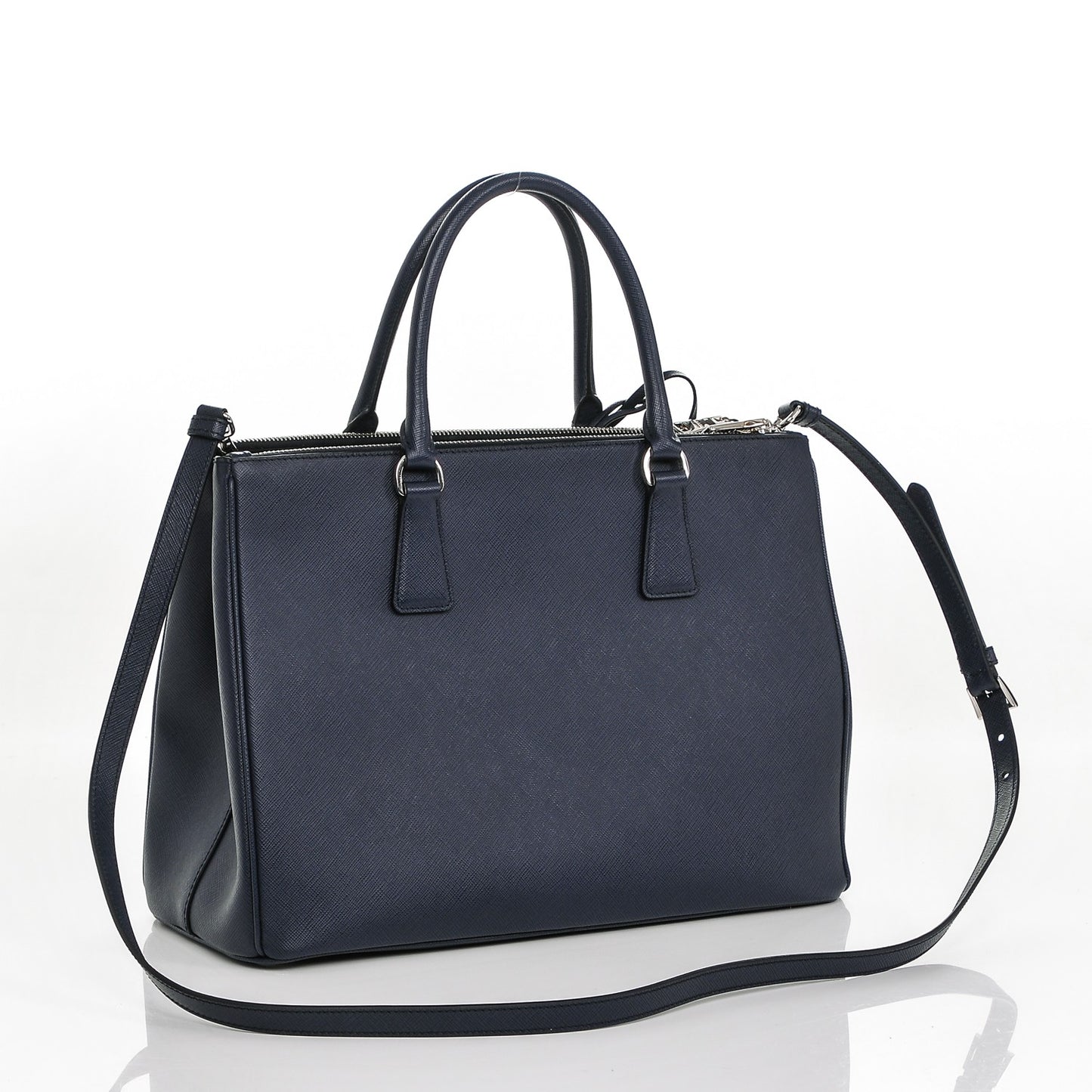 Saffiano Medium Galleria Double Zip Tote Baltico