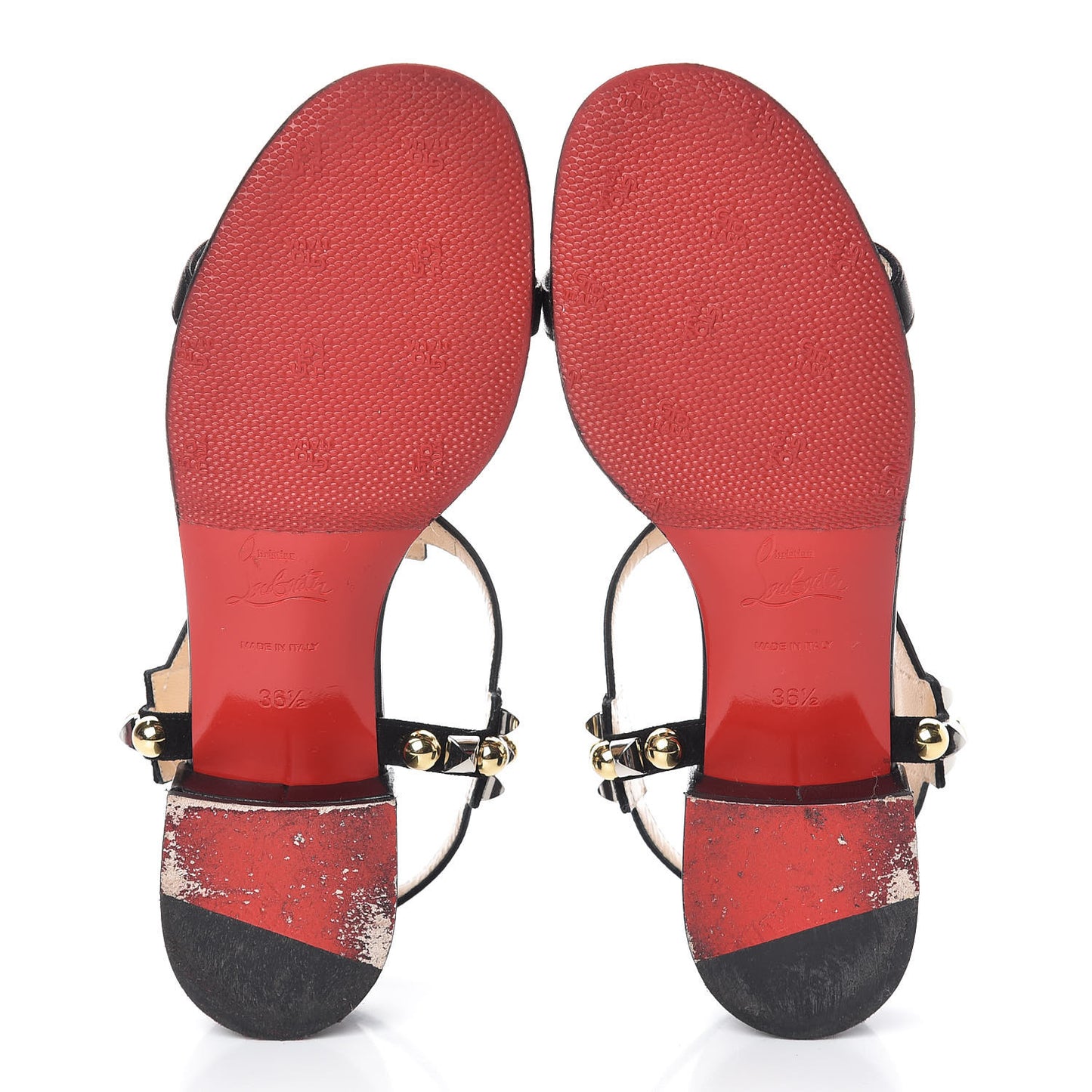Nappa Kaleidra 25 T-Strap Sandals 36.5 Black