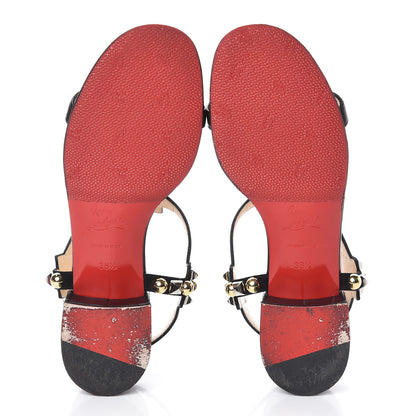 Christian Louboutin Nappa Kaleidra 25 T-Strap Sandals 36.5 Black 9 of 14