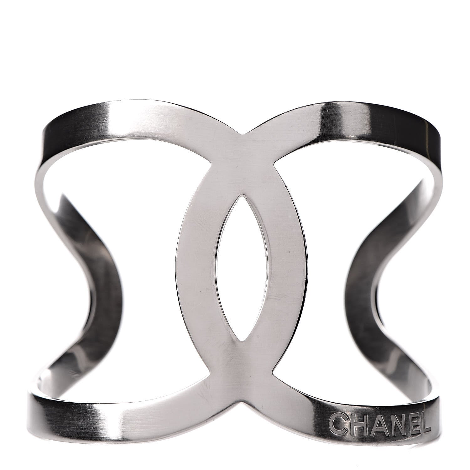 Chanel Metal CC Cuff Silver 1 of 4