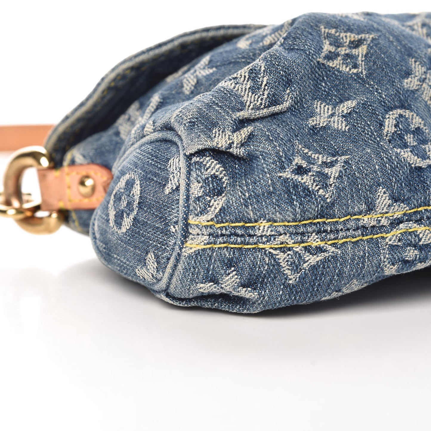 Monogram Denim Mini Pleaty Blue