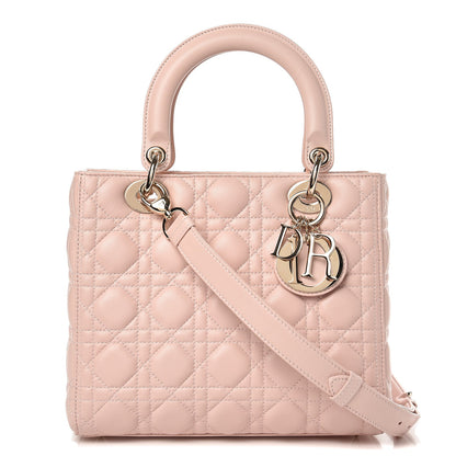 Christian Dior Lambskin Cannage Medium Lady Dior Light Pink 1 of 8