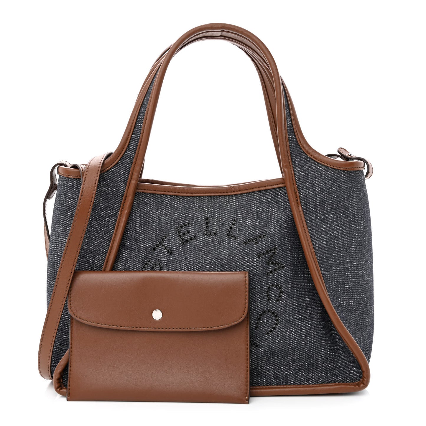 Eco Alter Denim Logo Shopper Tote Indigo Blue