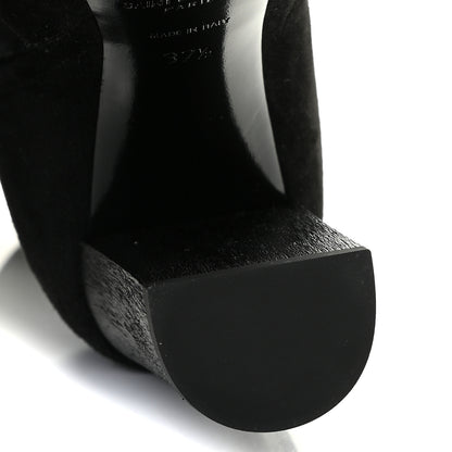 Saint Laurent Suede Joplin Buckle 105 Booties 37.5 Black 9 of 15
