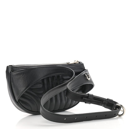 Prada Soft Calfskin Impunture Diagramme Belt Bag Black 2 of 9