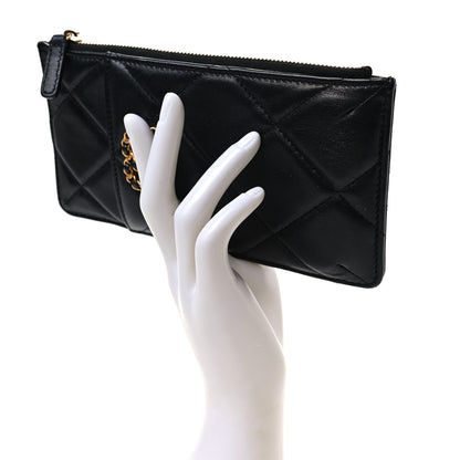 Chanel Lambskin Quilted Chanel 19 Phone and Card Holder Black 2 of 7
