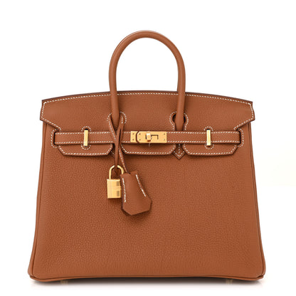 Hermes Togo Birkin 25 Gold 1 of 10