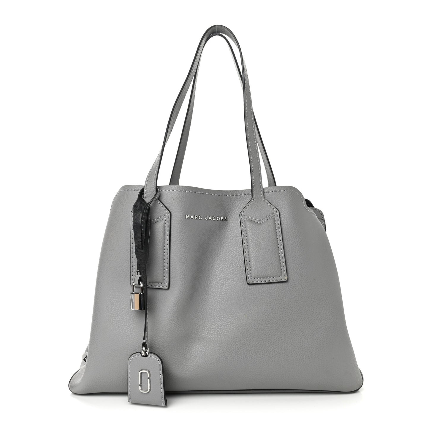 Pebbled Calfskin Editor Shopping Tote Grey
