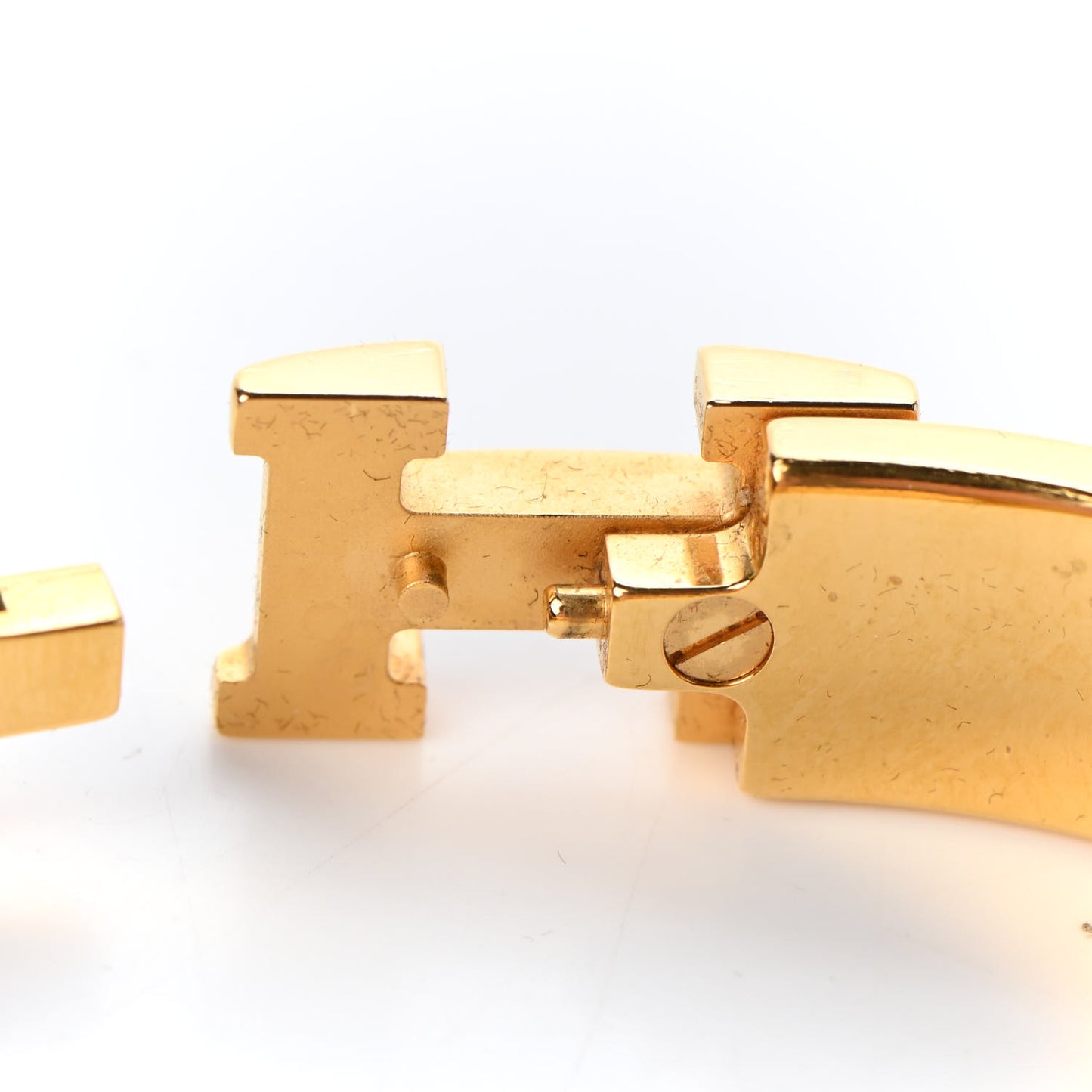 Enamel Narrow Clic Clac H Bracelet GM Jaune D'Or