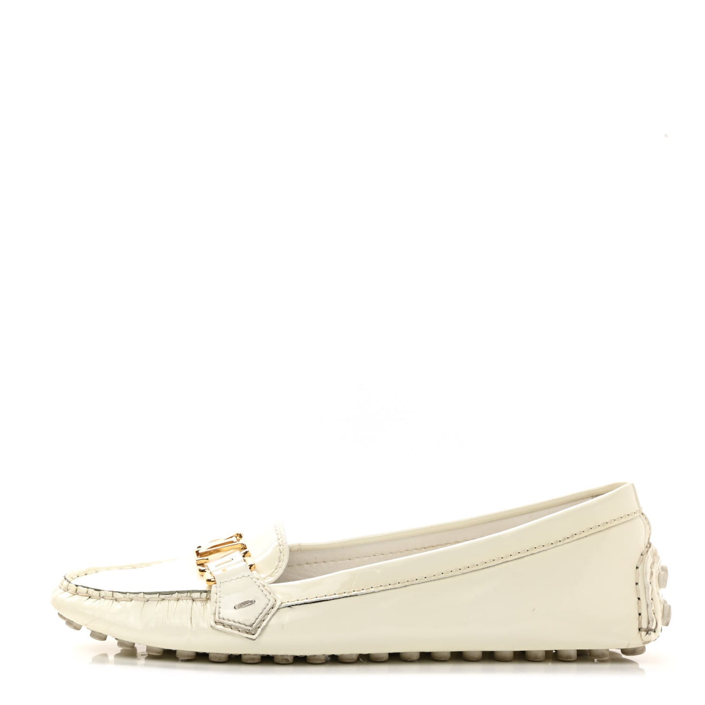 Patent Calfskin Oxford Loafers 39.5 White