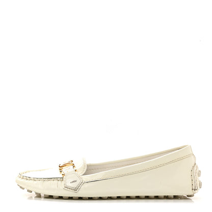 Louis Vuitton Patent Calfskin Oxford Loafers 39.5 White 1 of 8
