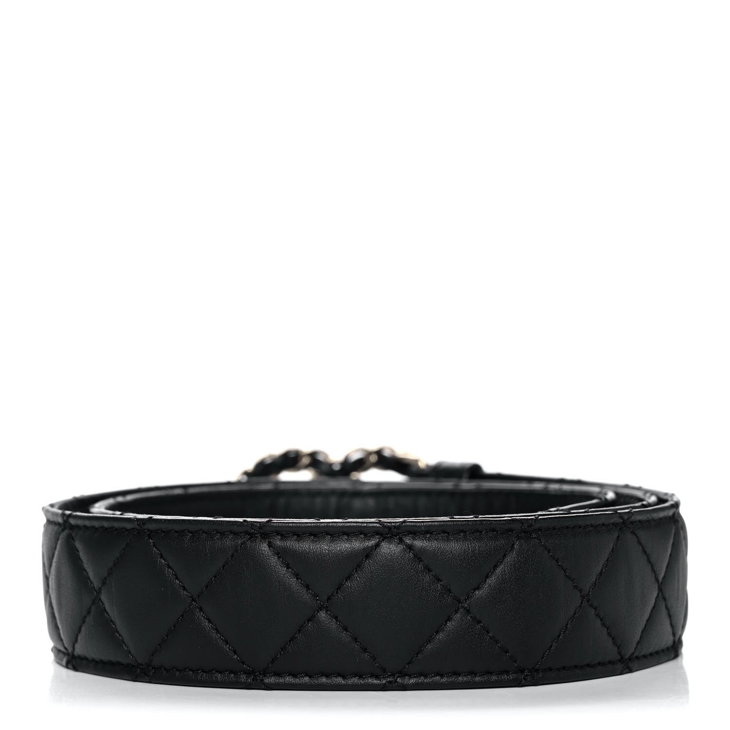 Chanel Lambskin Quilted CC Chain Belt 85 34 Black 2 of 8