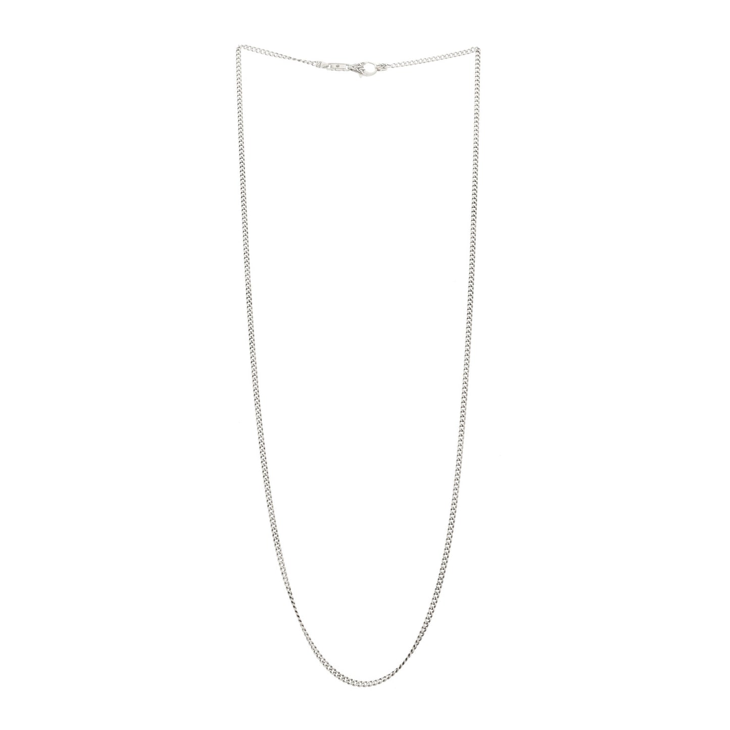 Sterling Silver 2.1mm Curb Chain Necklace 22"