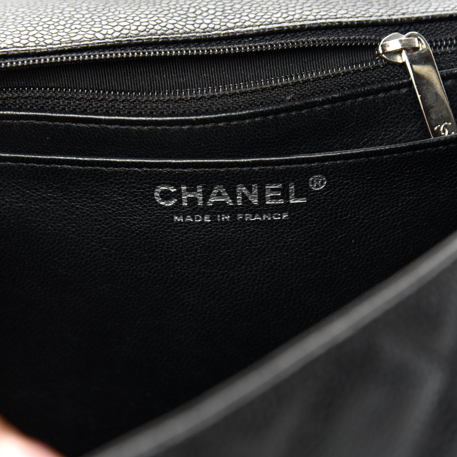 Chanel Caviar Quilted Jumbo Single Flap Black 6 of 10