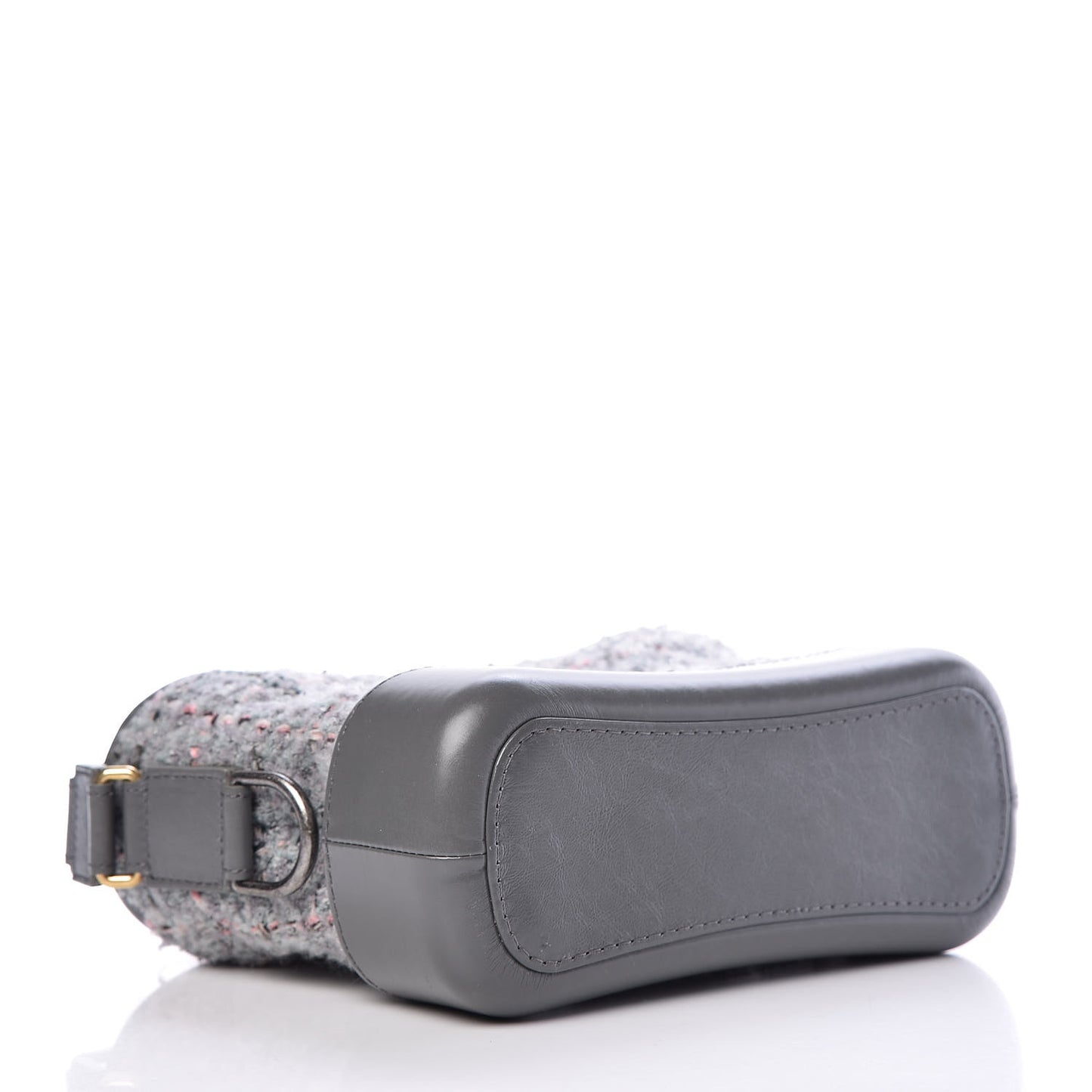 Tweed Calfskin Quilted Small Gabrielle Hobo Grey
