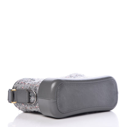 Chanel Tweed Calfskin Quilted Small Gabrielle Hobo Grey 4 of 10