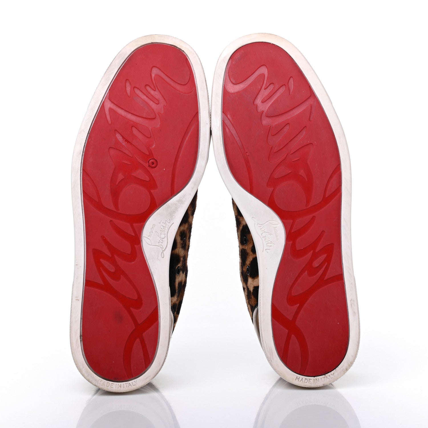 Christian Louboutin Pony Hair Spikes Orlato Flat Sneakers 38.5 Leopard 5 of 26
