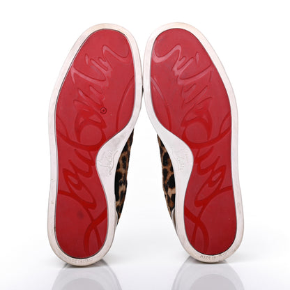 Christian Louboutin Pony Hair Spikes Orlato Flat Sneakers 38.5 Leopard 5 of 26