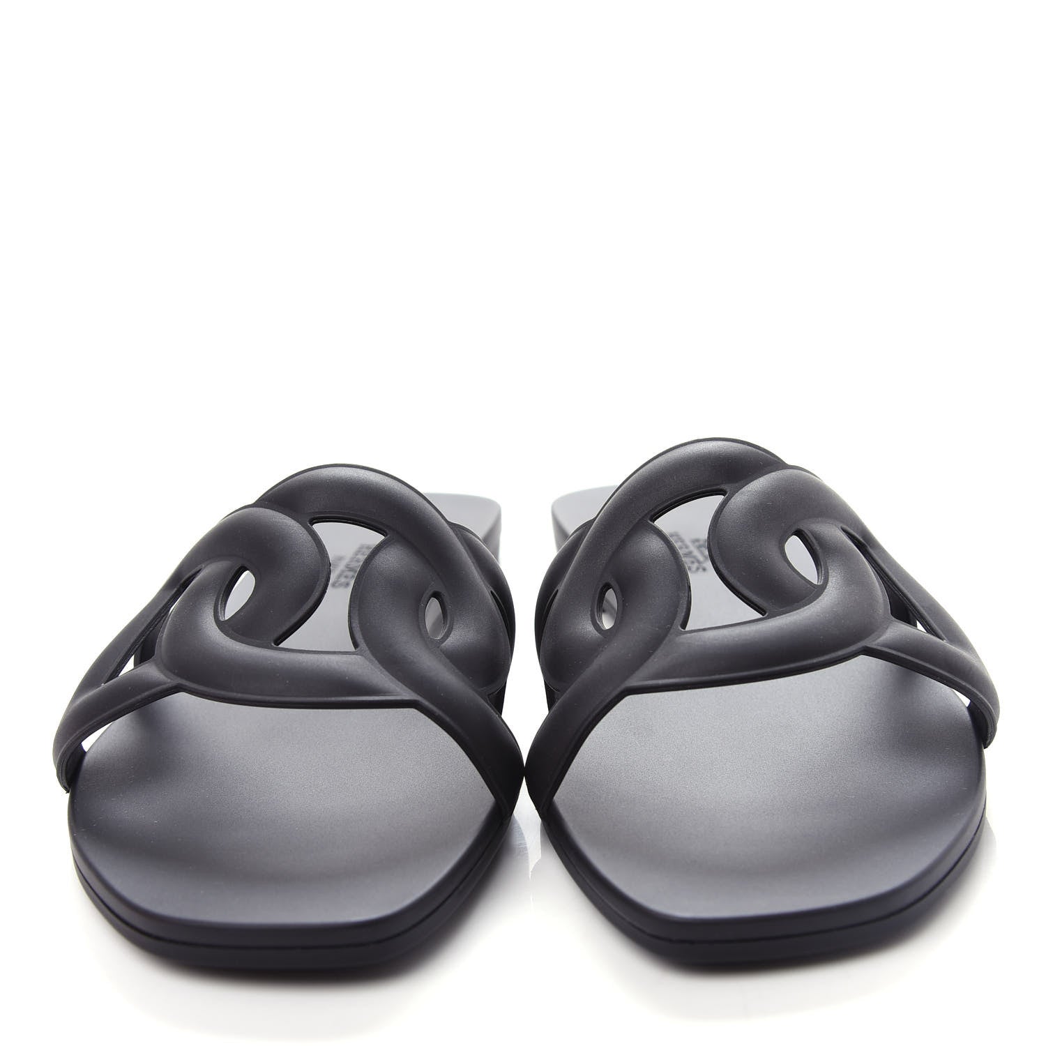 Hermes Rubber Aloha Sandals 36 Black 5 of 11