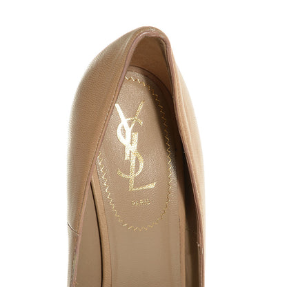 Saint Laurent Calfskin Tribute Platform Pumps 39.5 Nude 7 of 7