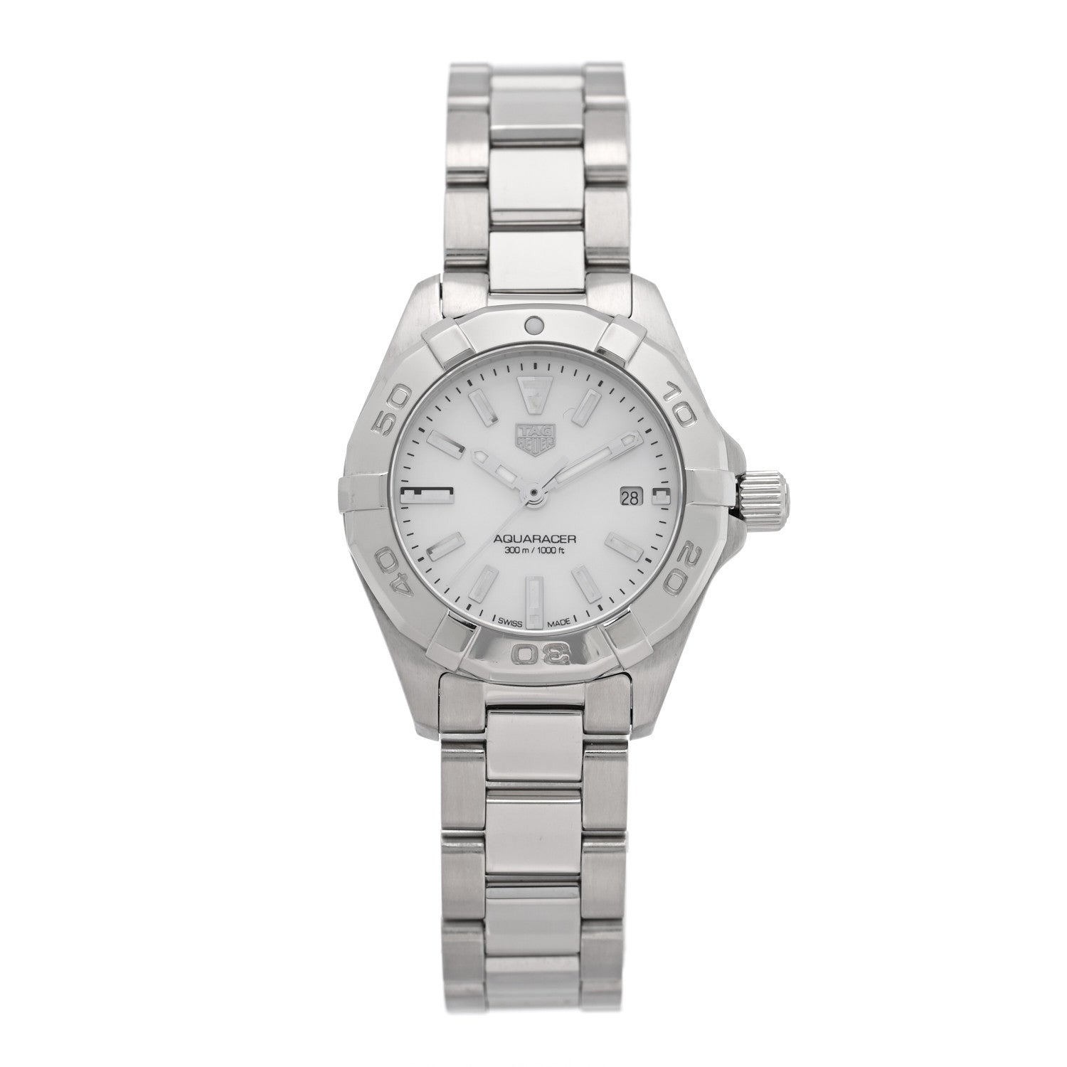 Tag Heuer Stainless Steel Mother of Pearl 27mm Aquaracer Lady Quartz Watch WBD1411 1 of 4