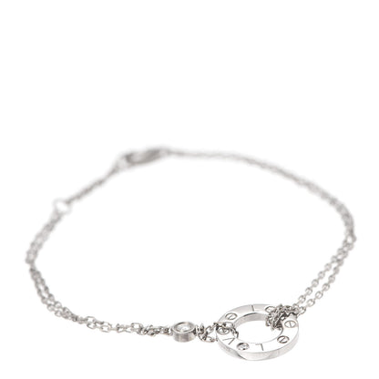 Cartier 18K White Gold Diamond LOVE Bracelet 1 of 6