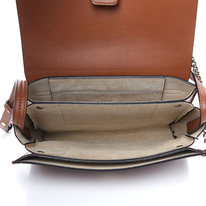 Chloe Suede Calfskin Small Faye Shoulder Bag Tobacco 4 of 13