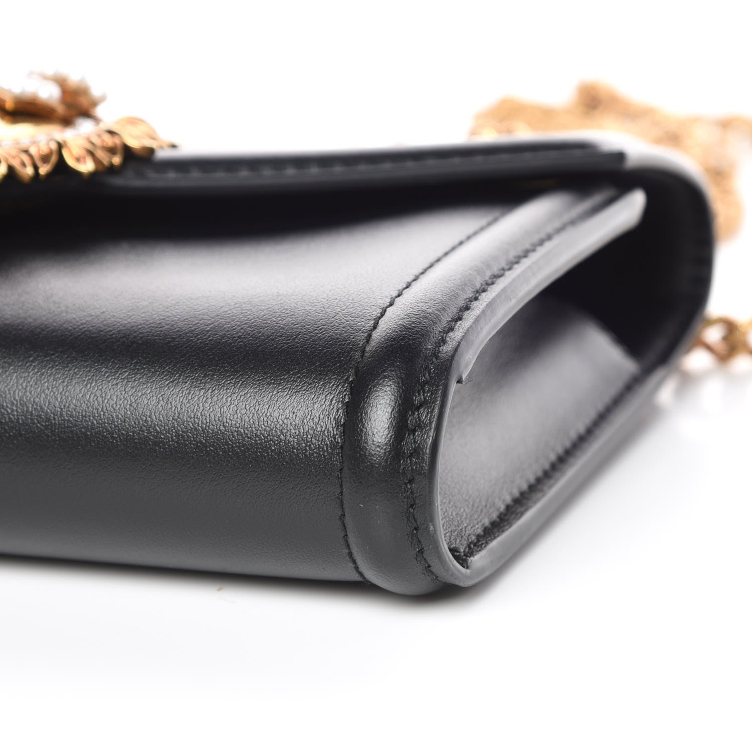 Dolce & Gabbana DOLCE & GABBANA Smooth Calfskin Mini Devotion Crossbody Bag Black 6 of 9