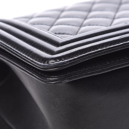 Chanel Lambskin Quilted Medium Boy Flap Black 18 of 21