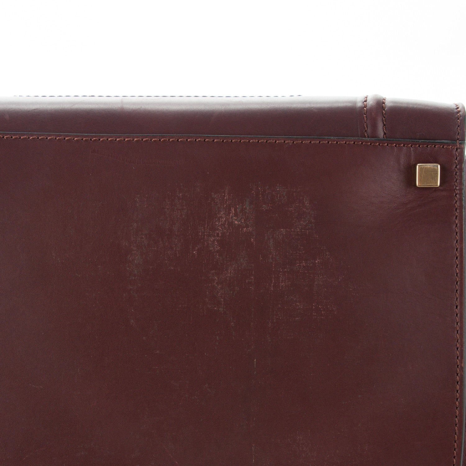 Celine Natural Calfskin Medium Phantom Luggage Burgundy 9 of 10
