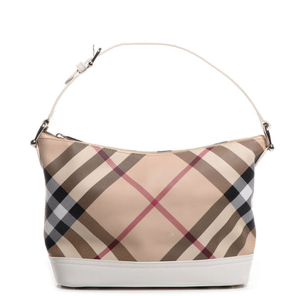 Burberry Supernova Check Small Shoulder Bag White 1 of 8