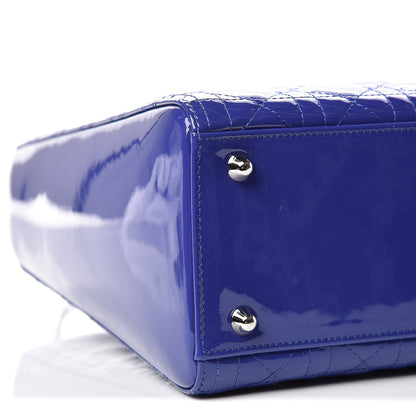 Christian Dior Patent Cannage Large Lady Dior Purple 6 of 11