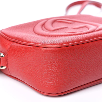 Gucci Pebbled Calfskin Small Soho Disco Bag Tabasco Red 8 of 13