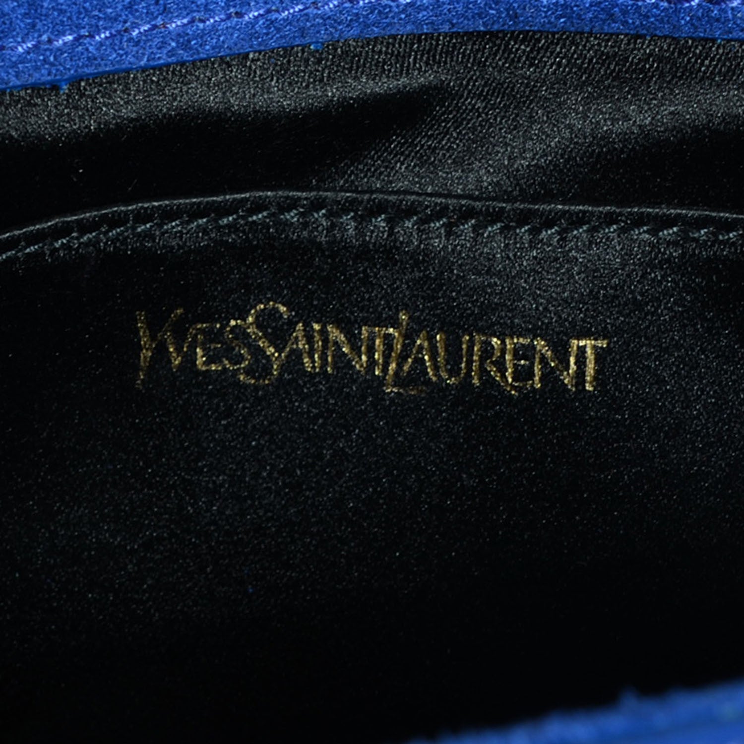 Saint Laurent Patent Large Belle De Jour Clutch Royal Blue 7 of 7