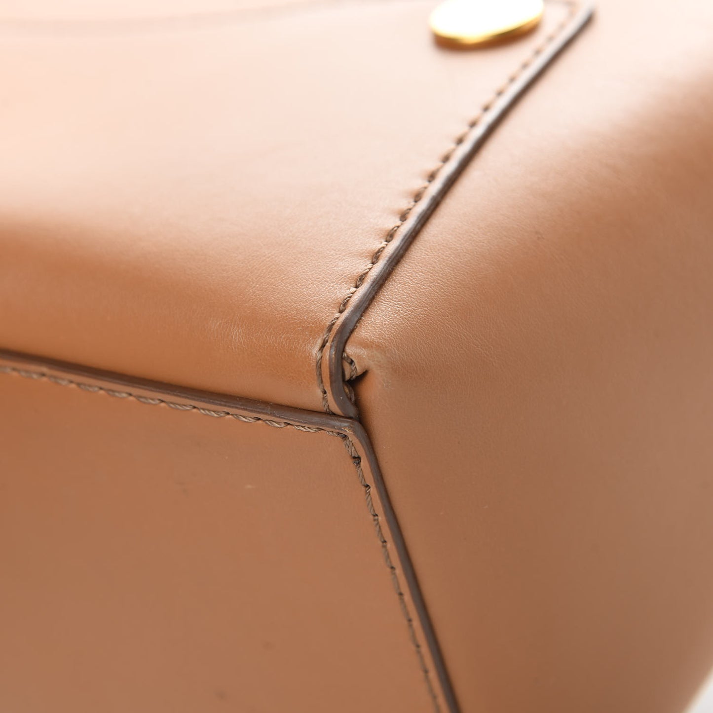 Eco Alter Nappa Popper Bucket Bag Tan