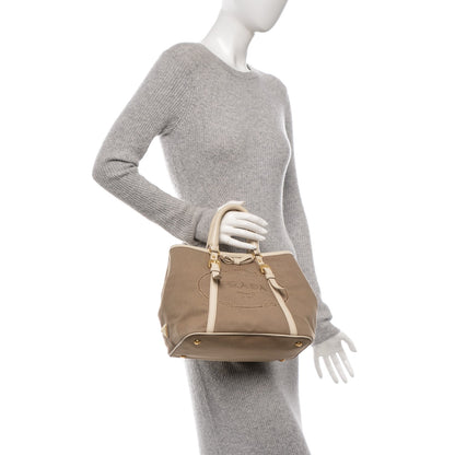 Prada Jacquard Logo Tote Corda Talco 2 of 10