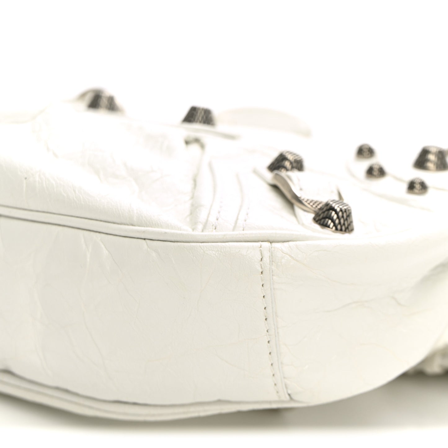 Agneau Arena Le Cagole Shoulder Bag XS Optic White