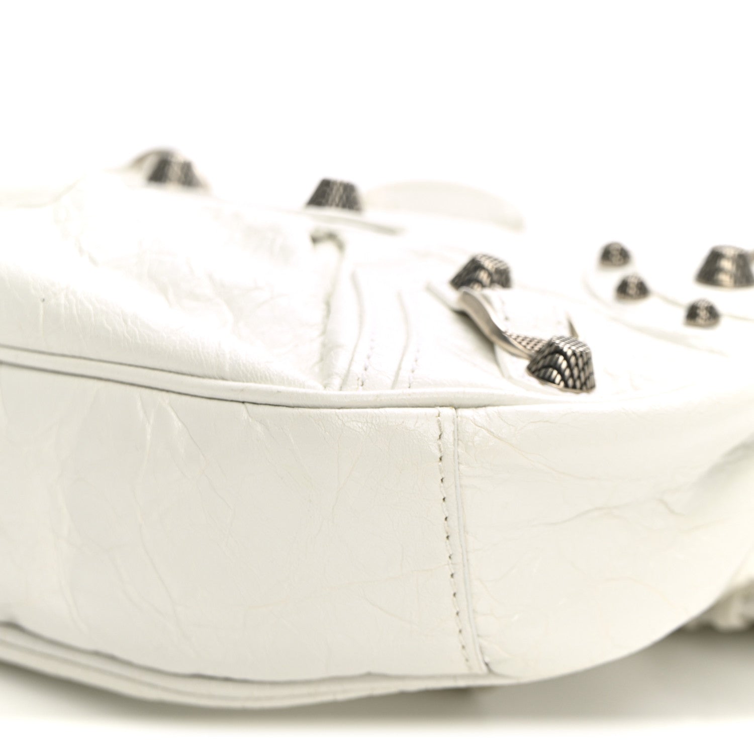 Balenciaga Agneau Arena Le Cagole Shoulder Bag XS Optic White 10 of 10